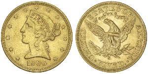 5 Dollar 美利堅合眾國 (1776 - ) 金 