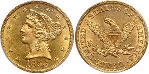 5 Dollar 美利堅合眾國 (1776 - ) 金 