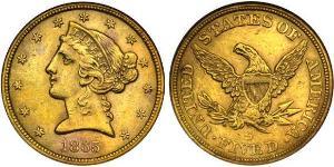 5 Dollar 美利堅合眾國 (1776 - ) 金 
