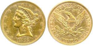 5 Dollar 美利堅合眾國 (1776 - ) 金 
