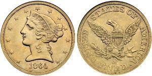 5 Dollar 美利堅合眾國 (1776 - ) 金 