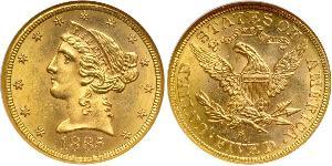 5 Dollar 美利堅合眾國 (1776 - ) 金 
