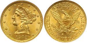 5 Dollar 美利堅合眾國 (1776 - ) 金 