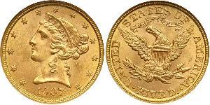 5 Dollar 美利堅合眾國 (1776 - ) 金 