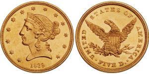 5 Dollar 美利堅合眾國 (1776 - ) 金 