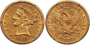 5 Dollar 美利堅合眾國 (1776 - ) 金 