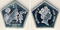 5 Dollar Fiji (1970 - ) 銀 