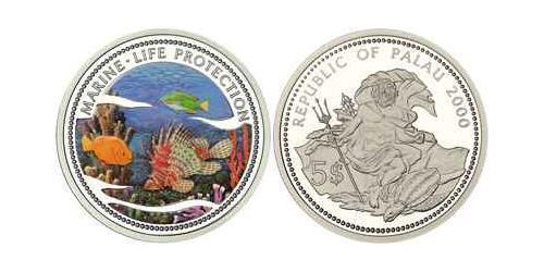 5 Dollar Palau 銀 