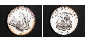 5 Dollar 利比里亚 (1847 - ) 銀 
