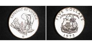 5 Dollar 利比里亚 (1847 - ) 銀 