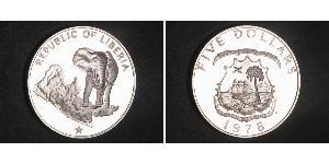 5 Dollar 利比里亚 (1847 - ) 銀 