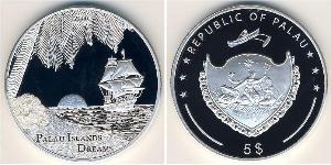 5 Dollar 帛琉 銀 