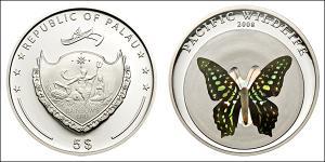 5 Dollar 帛琉 銀 