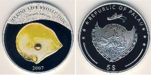 5 Dollar 帛琉 銀 