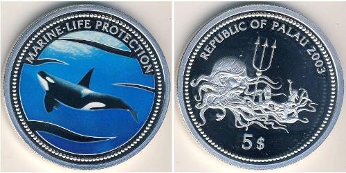 5 Dollar 帛琉 銀 