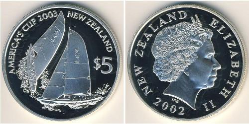 5 Dollar 新西兰 銀 