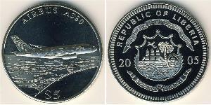 5 Dollar 利比里亚 (1847 - ) 銅/镍 