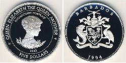5 Dollaro Barbados Argento 