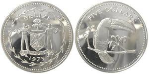 5 Dollaro Belize (1981 - ) Argento 