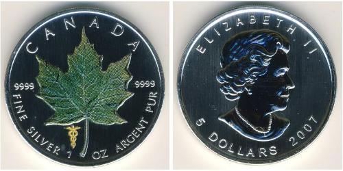 5 Dollaro Canada Argento 