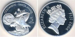 5 Dollaro Fiji (1970 - ) Argento 