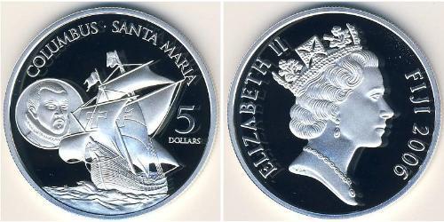 5 Dollaro Fiji (1970 - ) Argento 