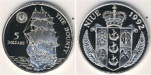 5 Dollaro Niue (1974 - ) Argento 