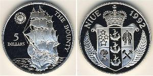5 Dollaro Niue (1974 - ) Argento 