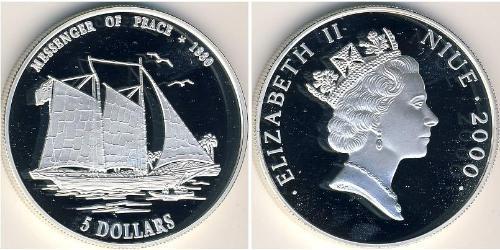 5 Dollaro Niue (1974 - ) Argento 