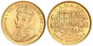 5 Dollaro Canada Oro Giorgio V (1865-1936)