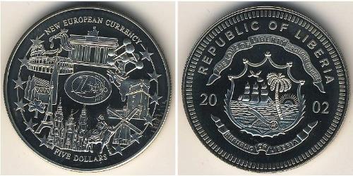 5 Dollaro Liberia (1847 - ) Rame/Nichel 