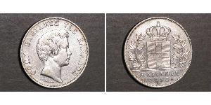 5 Drachma Reino de Grecia (1832-1924) Plata Otón I de Grecia (1815 - 1867)