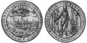 5 Ducat Electorate of Bavaria (1623 - 1806) Oro Maximiliano I, duque y elector de Baviera(1573 – 1651)