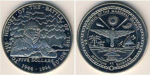 5 Dólar Islas Marshall (1979 - ) Níquel/Cobre 