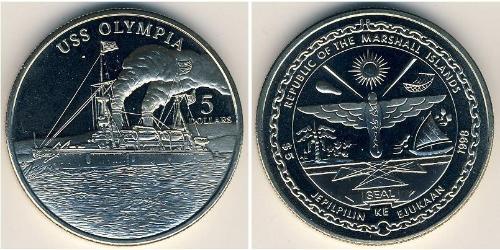 5 Dólar Islas Marshall (1979 - ) Níquel/Cobre 