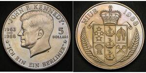5 Dólar Niue (1974 - ) Níquel/Cobre 