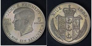 5 Dólar Niue (1974 - ) Níquel/Cobre 