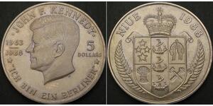 5 Dólar Niue (1974 - ) Níquel/Cobre 