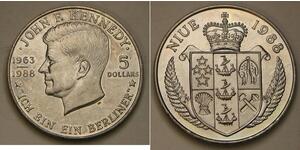 5 Dólar Niue (1974 - ) Níquel/Cobre 