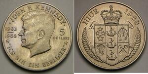 5 Dólar Niue (1974 - ) Níquel/Cobre 