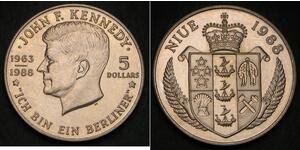 5 Dólar Niue (1974 - ) Níquel/Cobre 
