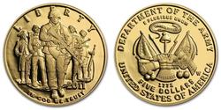5 Dólar Estados Unidos de América (1776 - ) Oro 