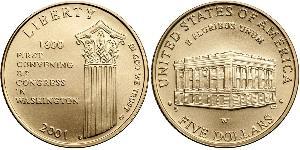 5 Dólar Estados Unidos de América (1776 - ) Oro 