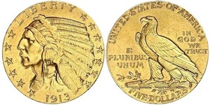 5 Dólar Estados Unidos de América (1776 - ) Oro 