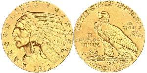 5 Dólar Estados Unidos de América (1776 - ) Oro 