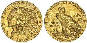 5 Dólar Estados Unidos de América (1776 - ) Oro 