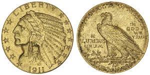 5 Dólar Estados Unidos de América (1776 - ) Oro 