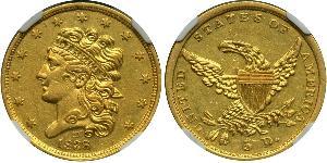5 Dólar Estados Unidos de América (1776 - ) Oro 