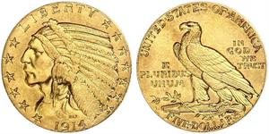5 Dólar Estados Unidos de América (1776 - ) Oro 