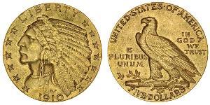 5 Dólar Estados Unidos de América (1776 - ) Oro 
